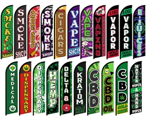 Smoke Shop Full Curve windlos Swooper Flagge Vape Shop Apotheke - Bild 1 von 23