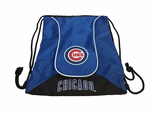 Chicago Cubs Drawstring Backpack - Cinch Bag Sack Baseball 16” x 13” EUC Cover