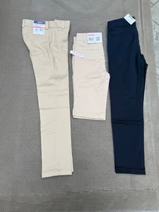 LOT OF 3 IZOD PLACE School Uniform Shorts Pants Navy blue Khaki NEW size 7 SLIM - Picture 1 of 18