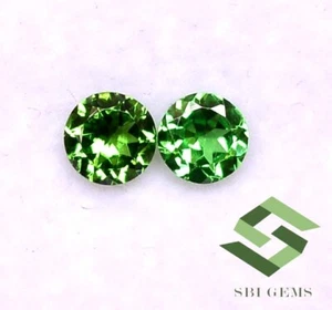 3.50 mm Certified Natural Tsavorite Garnet Round Cut Pair 0.46 CTS Loose Gems - Picture 1 of 6