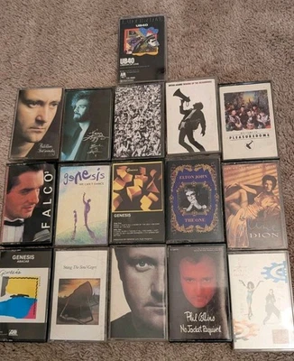 16 80s 90s Pop Cassettes Genesis Phil Collins Frankie Goes To Hollywood C+C - Image 1 of 4