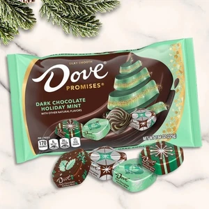 Dove Promises Chocolate Oscuro Vacaciones Menta 7.94 OZ Caramelo de Navidad Indiv. Envuelto - Imagen 1 de 6