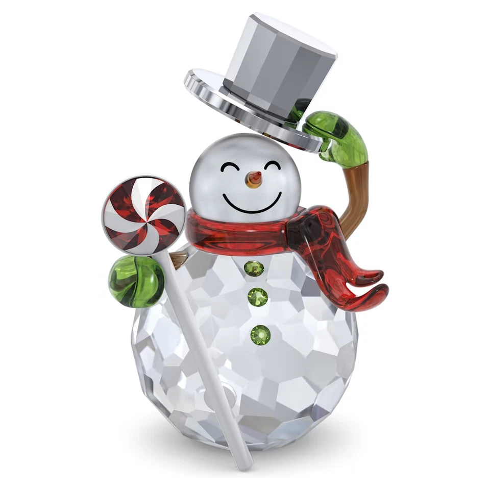 in Gift Box SWAROVSKI 5655434 Holiday Crystal Dulcis Snowman Figurine Deco