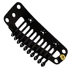 20pcs 10-Teeth Snap-Comb Wig Clips with Rubber for Hair Extension (Black) - Picture 1 of 2
