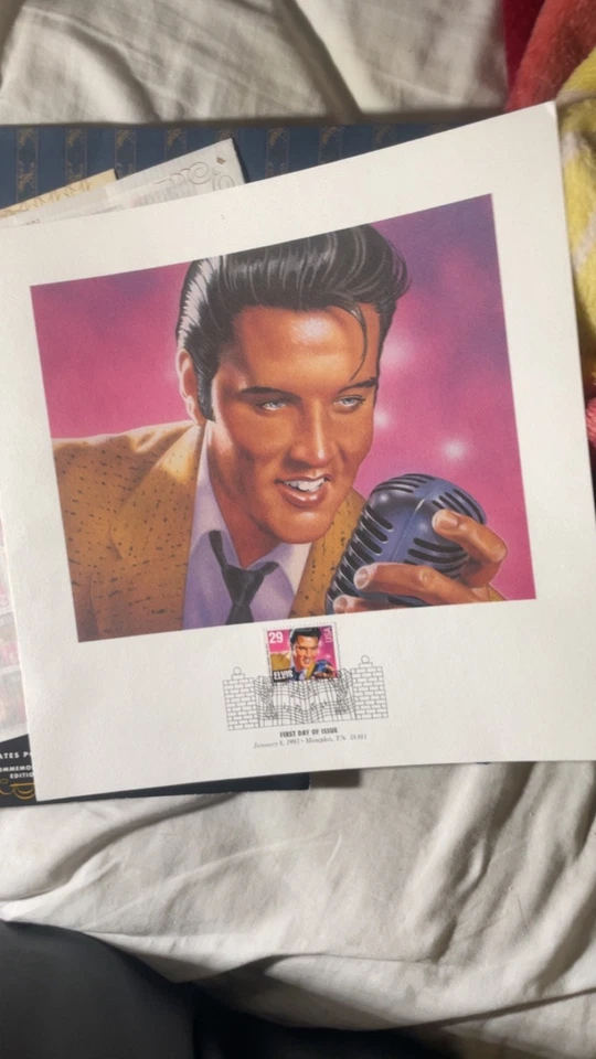 Elvis Presley stamp book with stamp sheet  - Image 1 of 2