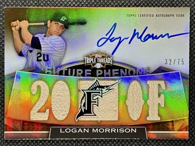 Logan Morrison 2011 Topps Triple Threads Future Phenoms Bat Relic AUTO /75 #124 - Image 1 of 2