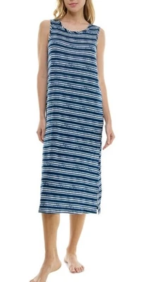 Roudelain Women's Printed Sleeveless Nightgown - Quartz Stripe, LARGE - Image 1 of 4