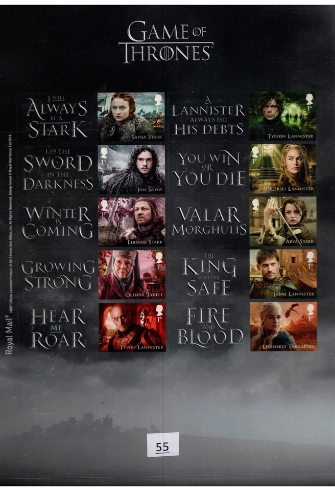 / GRAN BRETAÑA - MNH - JUEGO DE TRONOS - ACTORES FAMOSOS Foto 1 de 1