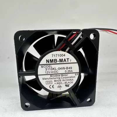 1 pcs  NMB  Fan 3110KL-04W-B49  DC12V 0.26A 6025 6CM 60*25MM 3 Wire cooling fan - Image 1 of 3