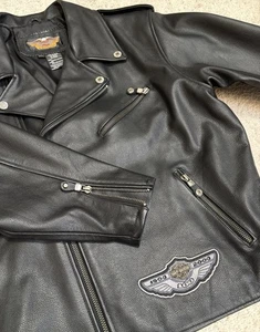 Giacca Harley Davidson 100 Anniversario Donna Taglia Media Pelle Nera - Foto 1 di 23