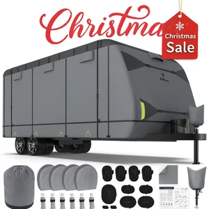 Cubierta de remolque de viaje para autocaravana 20'-34' cubierta de cámper a prueba de nieve 7 capas superior Navidad - Imagen 1 de 24