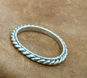 Southwest Shube's Manufacturing Inc 925 Twisted Wire Stackable Band Ring Size 7 - Picture 1 of 16