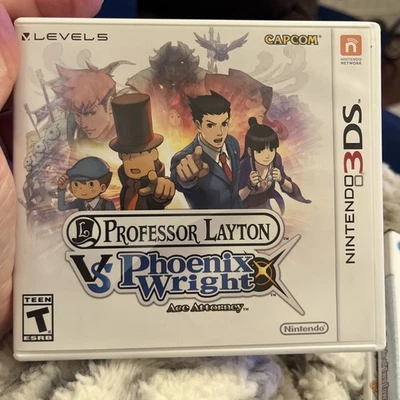 Professor Layton vs Phoenix Wright Ace Attorney (Nintendo 3DS 2014) CIB Complete - Image 1 of 4