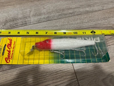 NUEVO Señuelo Muskie Minnow Vintage Creek Chub Pikie 2300 Red Head 1 1/2oz 7" Nuevo de Lote Antiguo Foto 1 de 4