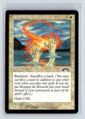 REAPING THE REWARDS – MTG Magic the Gathering Card – Exodus – Common - Image 1 of 4