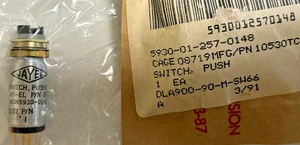JAY-EL PUSH SWITCH PN 10530TC13-202, SPST 5 AMPS 28 VDC, NOS. - Picture 1 of 1