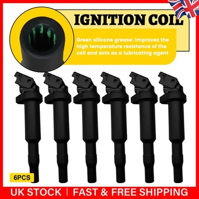 6x Ignition Pencil Coil Packs Set For BMW E39 E46 E60 F10 F22 F30 - 12131712219 - Image 1 of 4