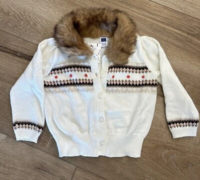 JANIE AND JACK, GIRLS FALL SWEATER BUTTON DOWN, SZ 12-18 MONTHS New With Tags!! - Image 1 of 3