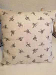 Handmade Cushion Cover made From Fryetts Bee Fabric - Picture 1 of 6