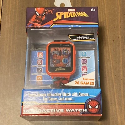 Marvel Spider-Man Reloj Interactivo Pantalla Táctil Con Cámara 26 Divertidos Juegos Nuevo Foto 1 de 4