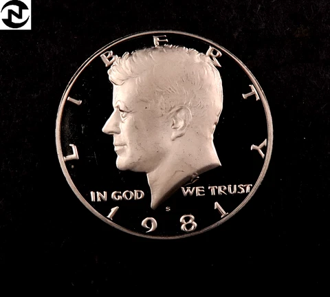1981-S TYPE 2 Kennedy Half Dollar ~ Gem Proof DCAM ~ TY2 ~ 1 Coin Cover