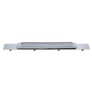Chrome Top Mud Flap Plate w/ 11 LED 17" Light Bar - Amber LED/Clear Lens - Picture 1 of 3