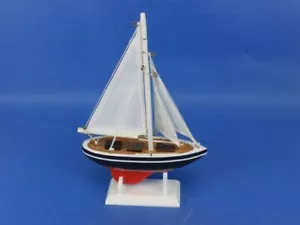Wooden Endeavour Model Sailboat Decoration 9" - Picture 1 of 1