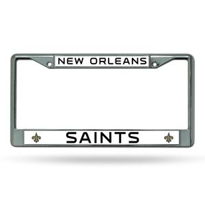 New Orleans Saints NFL Chrome Metal Automobile License Plate Frame