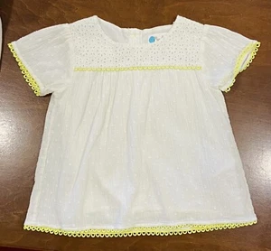 girls 3-4 Year Mini Boden top with yellow detail. PERFECT CONDITION - Picture 1 of 9