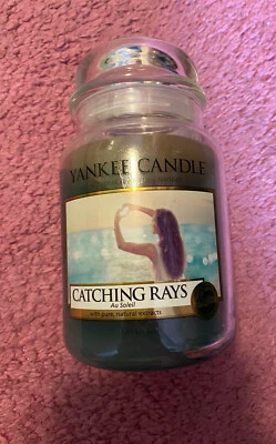 Bougie Yankee grand pot décoloré de rayons attraper rare retiré Vhtf - Photo 1/4