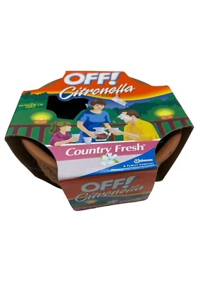 Vintage New Off Yard Deck Citronella Candle 1994 Johnson Wax Country Fresh - Image 1 of 4