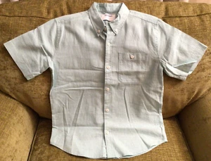 OLD NAVY BOYS SIZE L (10-12) ICE BLUE BUTTONED SHORT SLEEVE DRESS SHIRT W/COLLAR - Picture 1 of 13