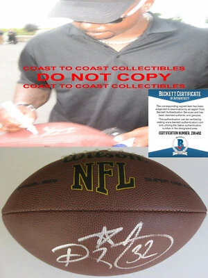 Ricky Watters 49ers Seahawks Eagles firmado NFL prueba de fútbol Beckett certificado de autenticidad Foto 1 de 4