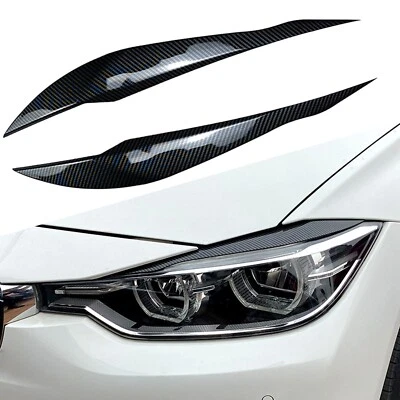 Faro de coche párpados ceja para BMW F30 F31 318i 320i 2012-2018 fibra de carbono Foto 1 de 4