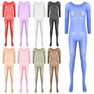 Women Bodysuit Nightwear Jumpsuit Bodystocking Romper Pajamas Seamless Cut Out - Picture 1 of 106