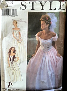 Style Sewing Pattern 2255 Wedding Bridesmaid Dresses Size 6 8 10 12 14 16 UNCUT - Picture 1 of 5