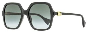 Gucci Square Sunglasses GG1072S 001 Black/Gold 56mm 1072 - Picture 1 of 2