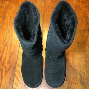 BOTA ALTA DE MODA BEARPAW PARA MUJER EMMA TALLA 8 ~ NEGRA - Imagen 1 de 9