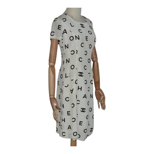 CHANEL pezzo unico seta bianco CC originale FF0439M