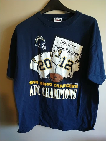 VINTAGE San Diego Chargers Shirt Mens XLarge AFC NFL Champions 2012 Cover