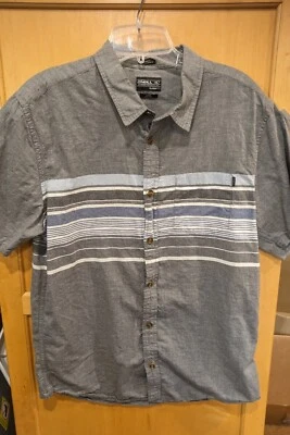 Camisa O’Neil Manga Corta Abotonada Gris Claro Sólido Talla Grande Bonita Gris Foto 1 de 4