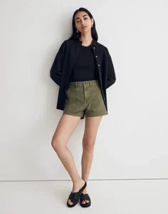 Madewell The Perfect Vintage Fatigue Shorts UTILITY green women size - Picture 1 of 5