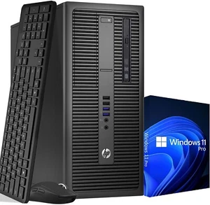 HP G2 MT Desktop Computer PC i5 6th 8GB Ram 500GB HDD Built-in Wi-Fi Windows 11 - Afbeelding 1 van 7