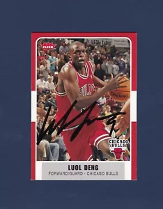 Luol Deng signed Chicago Bulls 2007-08 Fleer basketball card - Picture 1 of 1