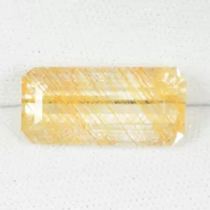 TOPAZIO RUTILATO NATURALE RARO SCINTILLANTE NON TRATTATO 9,74 ct ottagonale vedi Vdo SPL - Foto 1 di 3