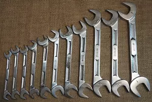 Juego de 11 llaves de extremo abierto con cabezal angular de 4 vías GRANDES A PRESIÓN 1"-1 3/8" - Imagen 1 de 12