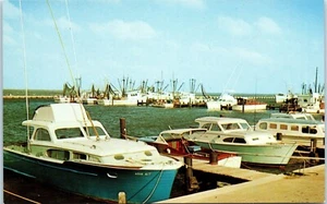 Pleasure Craft and Fishing Fleet, Fulton Beach Harbor, Texas Postcard c1959 - Picture 1 of 2