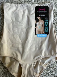 Women's High Waist Brief Maidenform Self Expressions Beige S Small Ultra Firm - Picture 1 of 6