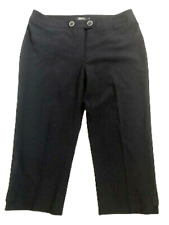 Tribal Stretch-Extensible Black Pants Size 12 Cropped Women's