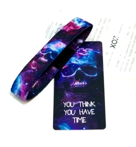 ZOX **YOU THINK YOU HAVE TIME** Silver Single SMALL Wristband w/Card NIP - Picture 1 of 3